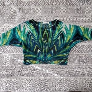 3/4 sleeve sheer shirt